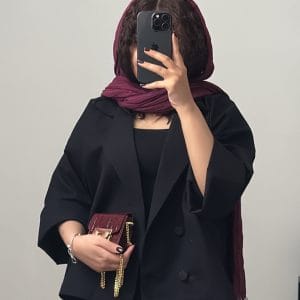 کت مشکی لینن کد 207