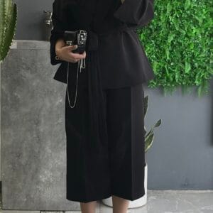 شلوار واید مشکی مازراتی کد309