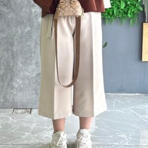 شلوار واید کرم کد 308