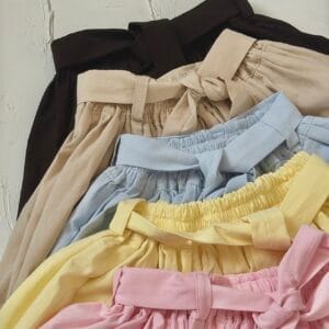 دامن لینن کمربندی کد305